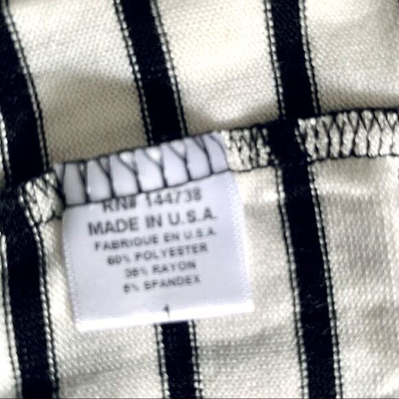 Hye Park and Lune Black & White Short Sleeve Sweater Top Size 1 - Picture 9 of 10